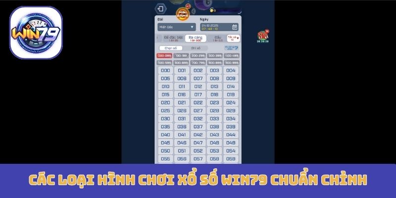 Các loại hình chơi xổ số Win79 chuẩn chỉnh