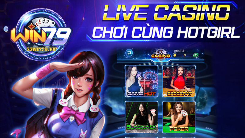 Sảnh live casino chân thật với các dealer xinh đẹp